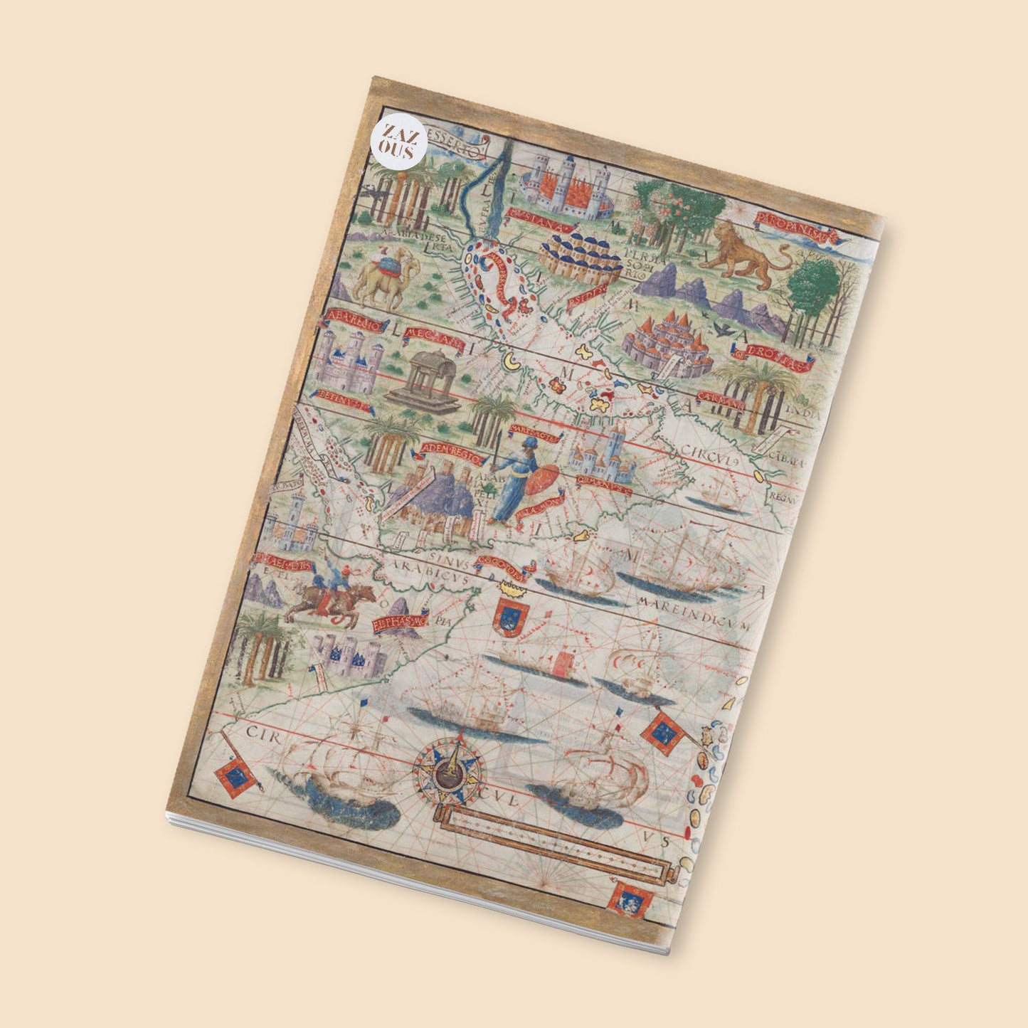Petit Carnet - Atlas nautique du Monde, dit atlas Miller. Ocean Indien Nord avec l'Arabie et l'Inde. Lopo Homem, cartographe présumé.