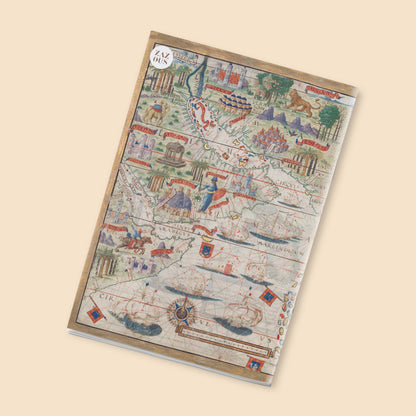 Petit Carnet - Atlas nautique du Monde, dit atlas Miller. Ocean Indien Nord avec l'Arabie et l'Inde. Lopo Homem, cartographe présumé.