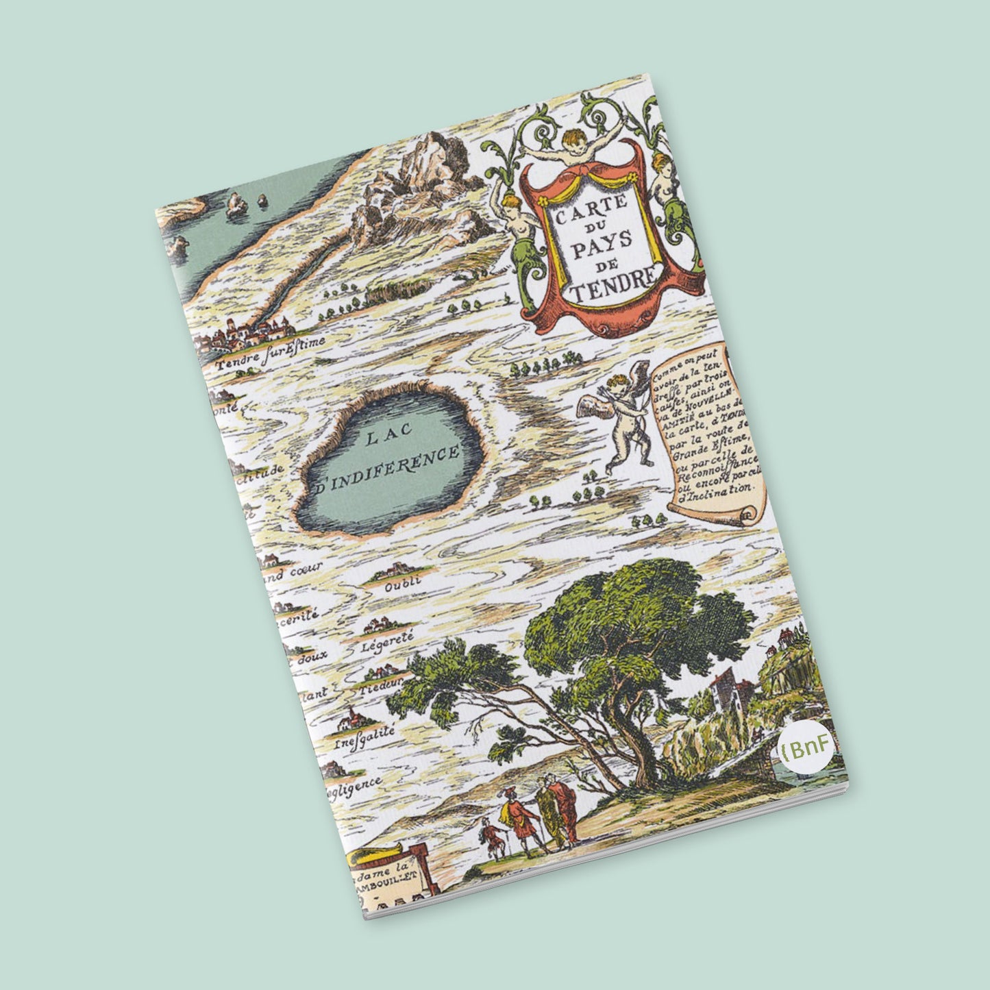 Petit Carnet - Reproduction moderne de la "Carte du pays de Tendre".