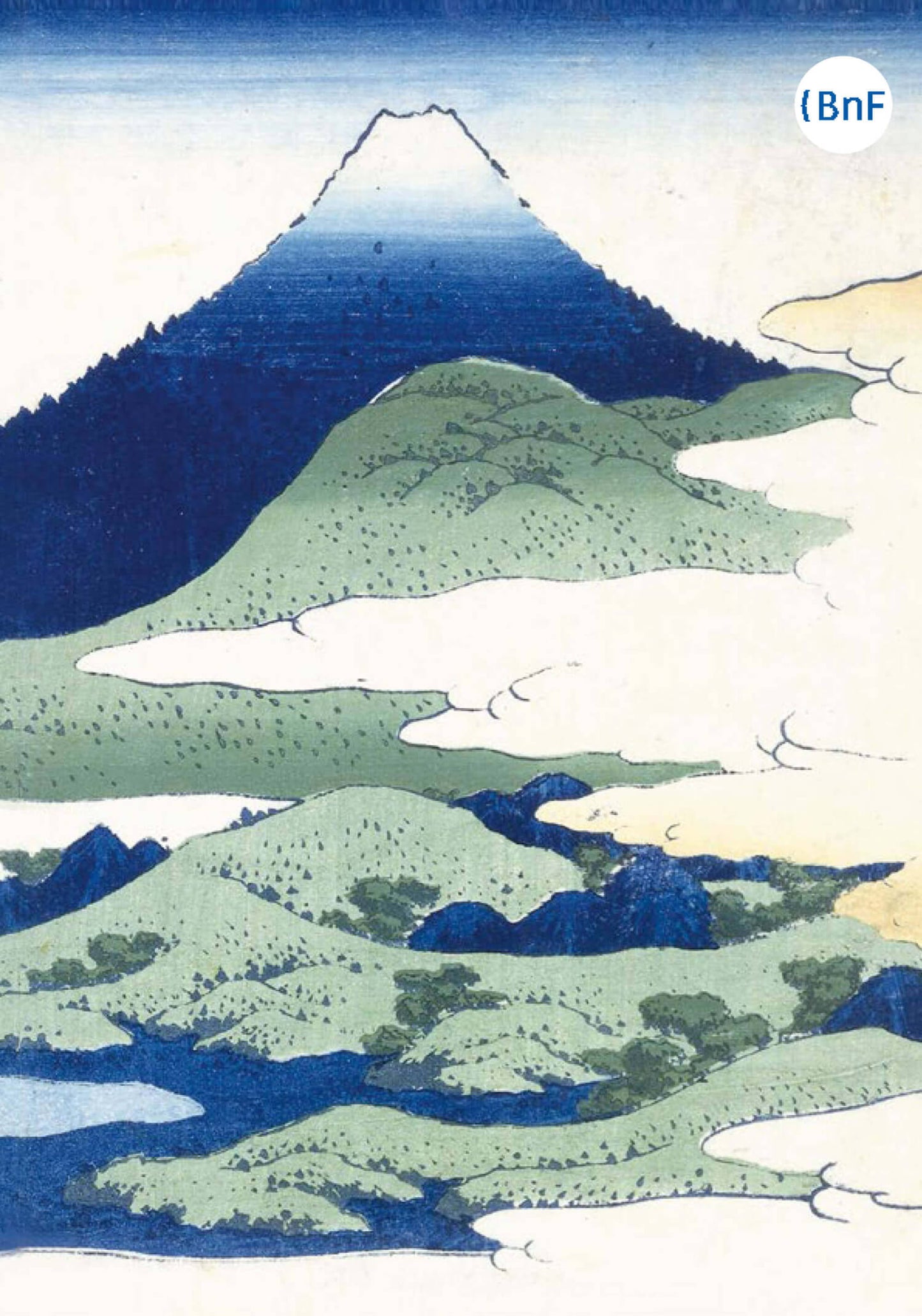 Petit Carnet - Les champs du hameau d’Umezawa dans la province de Sagami. Sôshû Umezawa-zai en Sagami (Trente-six vues du mont Fuji). Katsushika Hokusai.