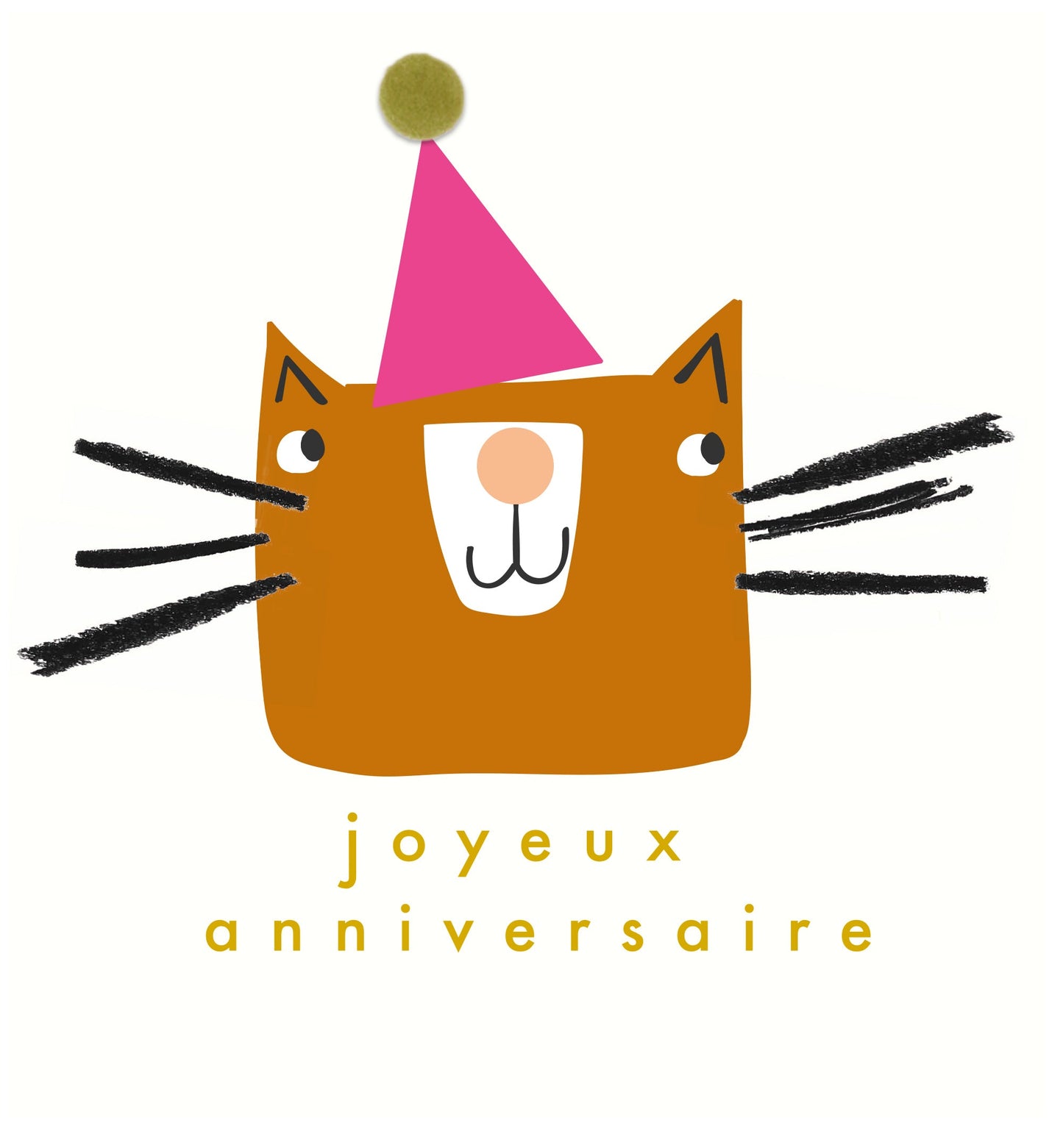 Animal Friends - Chat avec chapeau d'anniversaire