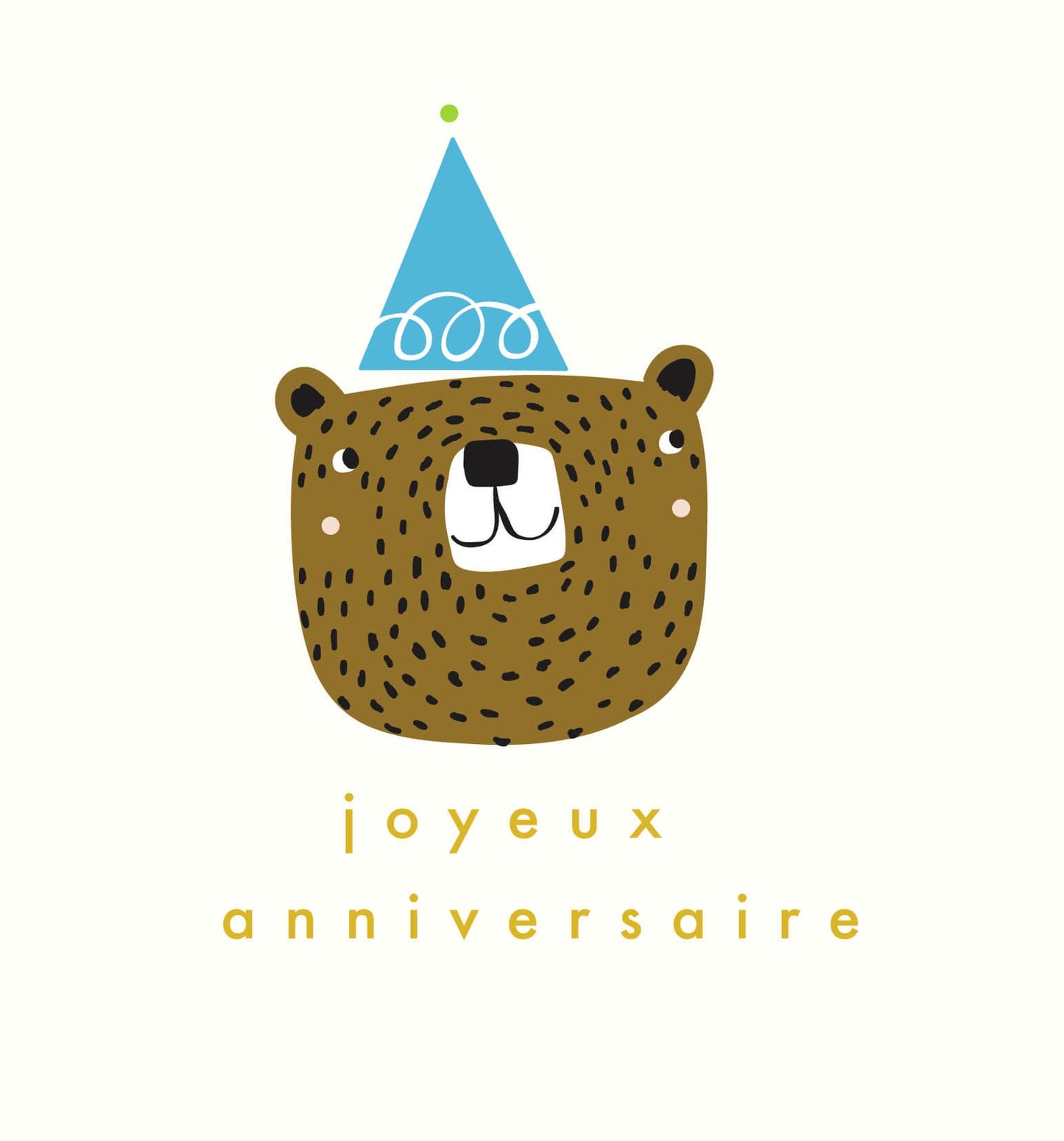 Animal Friends - Ours avec chapeau d'anniversaire