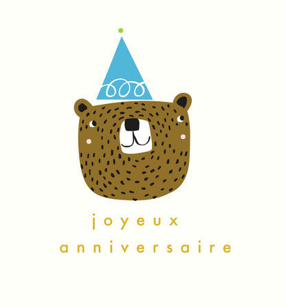 Animal Friends - Ours avec chapeau d'anniversaire