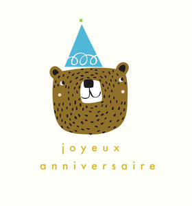 Animal Friends - Ours avec chapeau d'anniversaire
