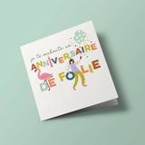 Festival - "Je te souhaite un anniversaire de folie", flamingo