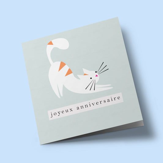 Geometric - Chat, joyeux anniversaire
