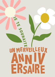 Letter Box - Je te souhaite un merveilleux anniversaire, fleurs