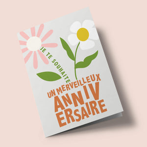 Letter Box - Je te souhaite un merveilleux anniversaire, fleurs