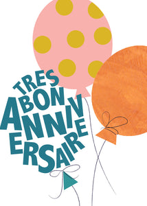 Letter Box - Tres bon anniversaire, ballons