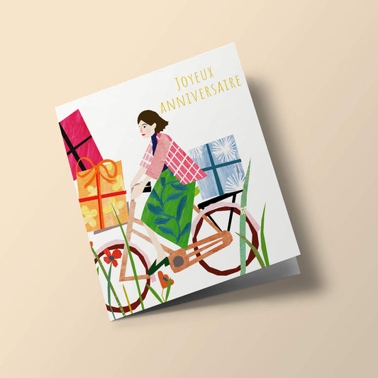 Paper Collage - Vélo et cadeaux