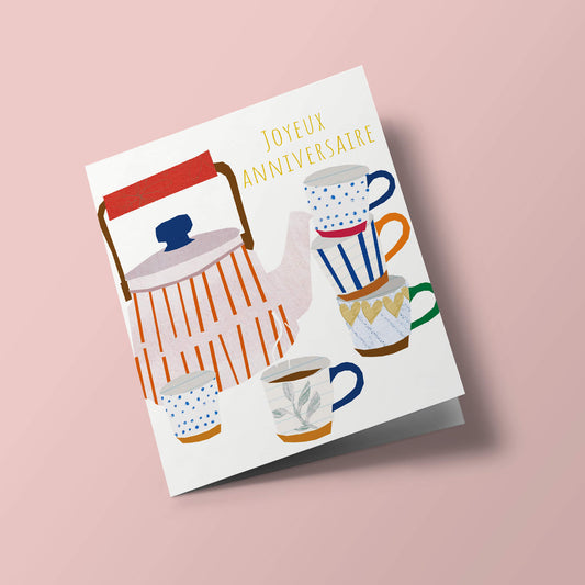 Paper Collage - Théière et tasses