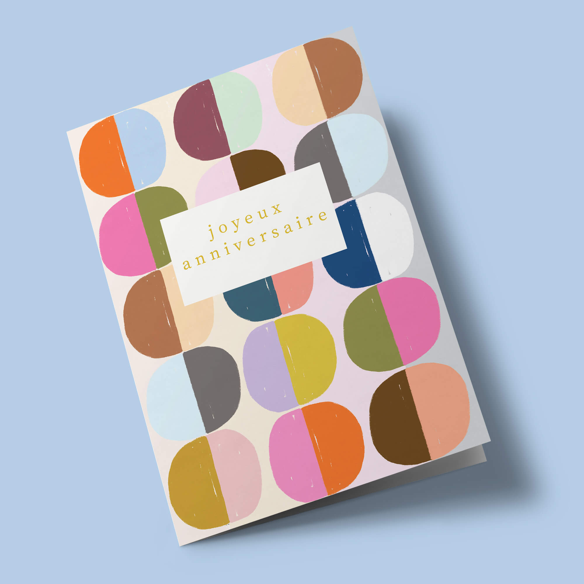Pattern Work - "Joyeux anniversaire", demi-circles multicolores