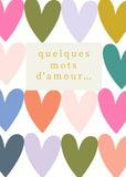 Pattern Work - "Quelques mots d'amour", cœurs multicolores