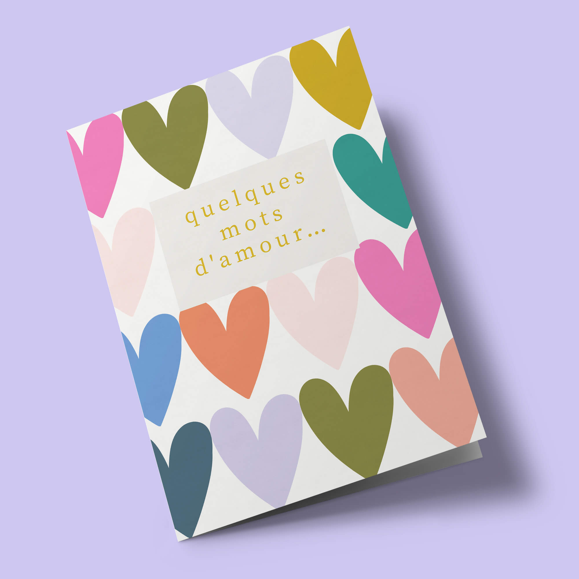 Pattern Work - "Quelques mots d'amour", cœurs multicolores