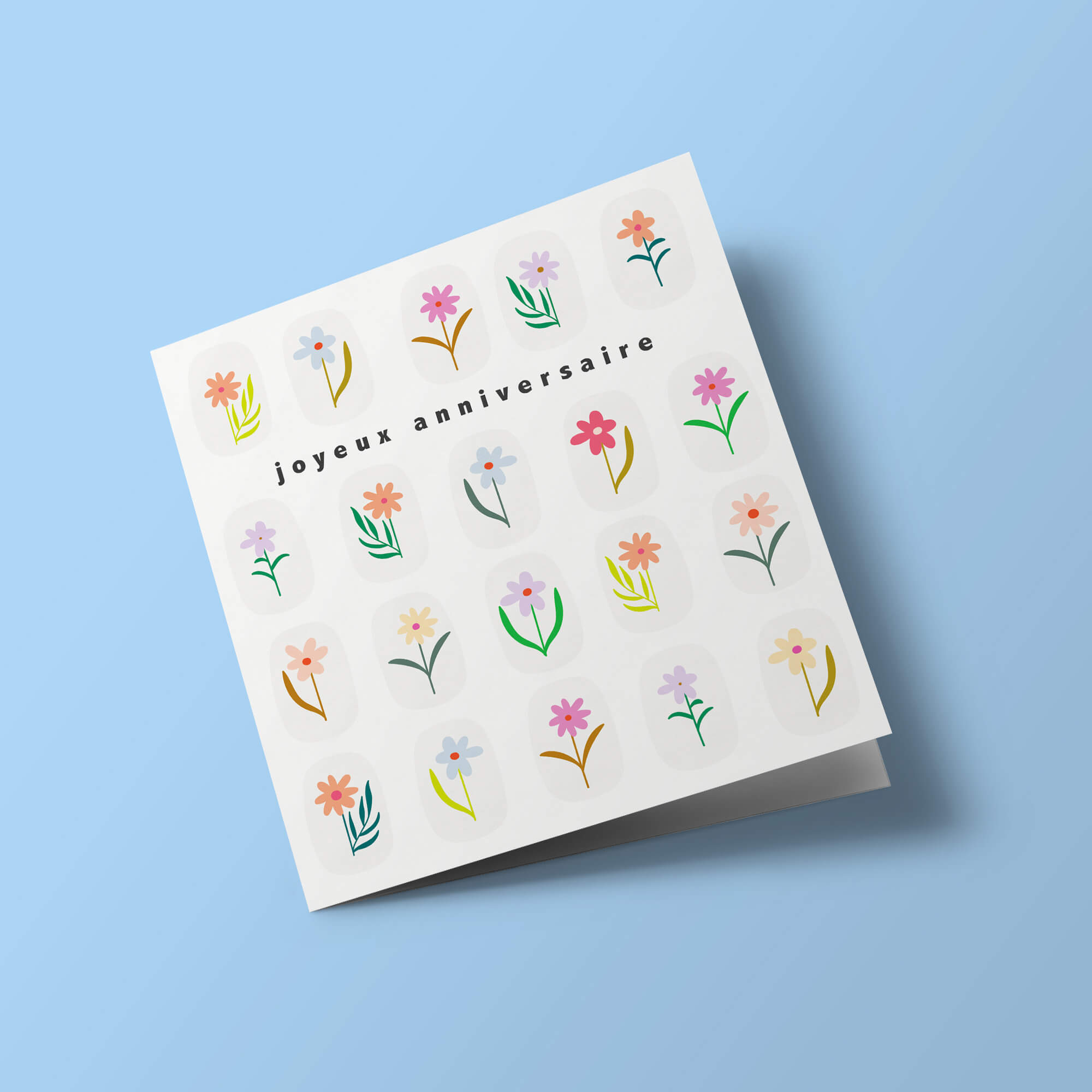 Prairie - bouquets de fleurs en gommettes