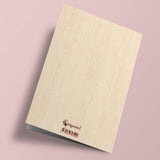 Carte en bois - Dame et boule à neige