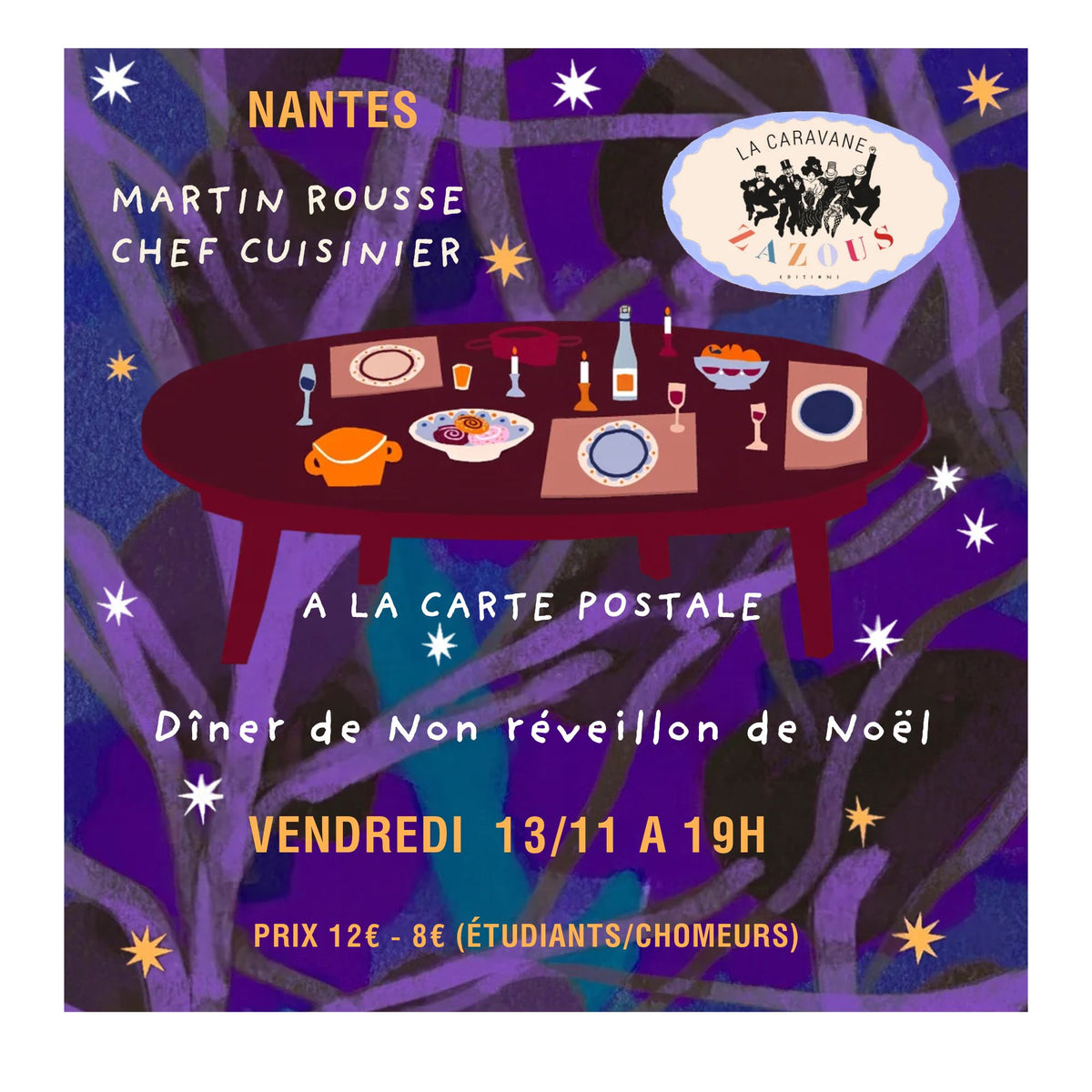 DÎNER DE NON RÉVEILLON DE NOËL