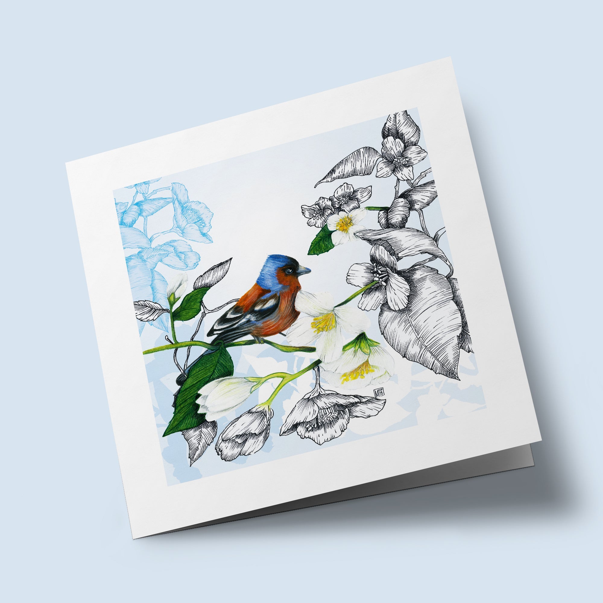 Flowery Song - Finch and syringa