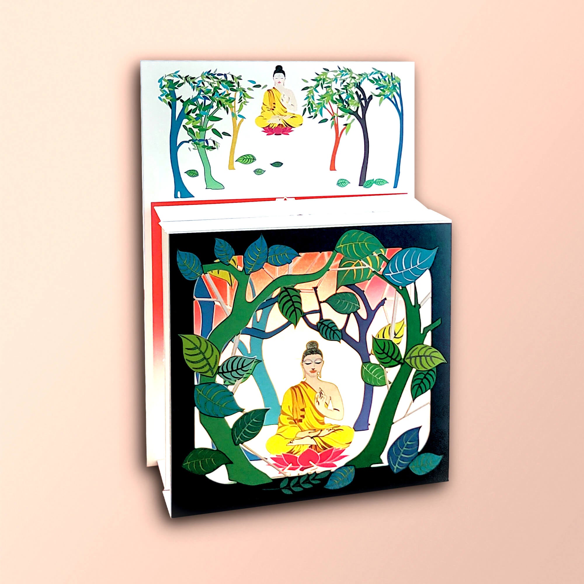 Carte box - Bouddha et l'arbre bodhi
