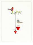 Inkwood - wooden birds and hearts