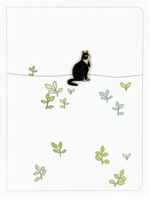 Inkwood - chat en bois et feuilles