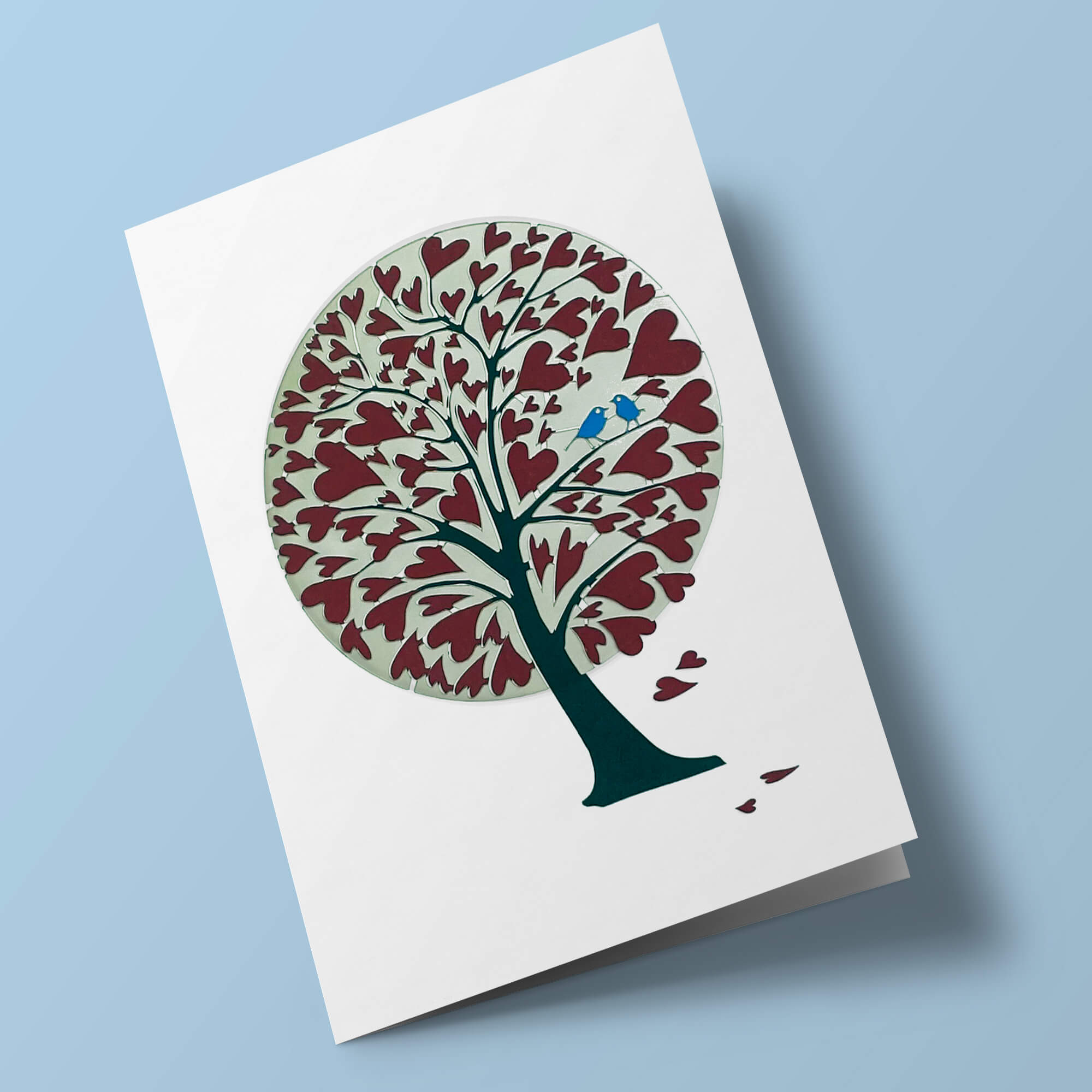 Carte découpée - Arbre des cœurs