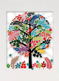 Carte découpée - Arbre, feuilles