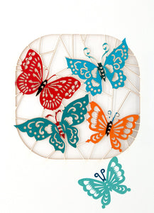 Carte découpée - Papillons