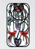 Carte découpée - Oiseaux style Mackintosh