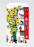 Carte découpée - Tournesols et appartements