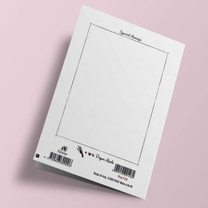 Carte découpée - Colibri et fleurs
