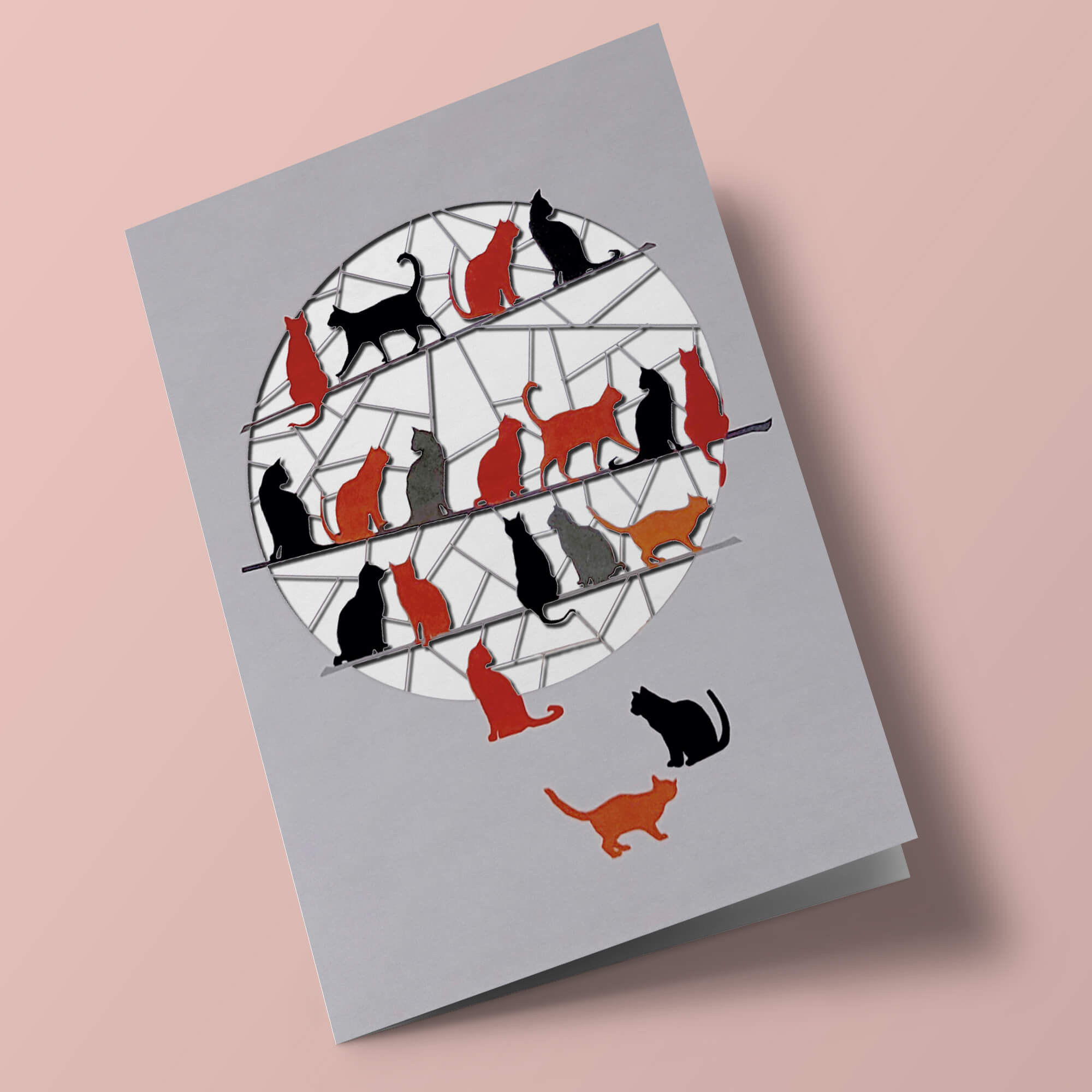 Carte découpée - Chats