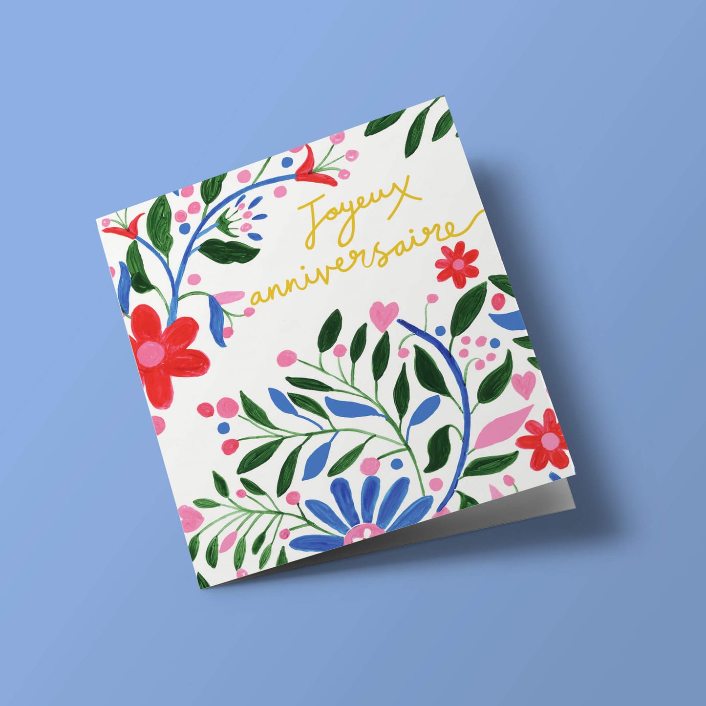 Fiesta - Joyeux anniversaire, fleurs et feuilles