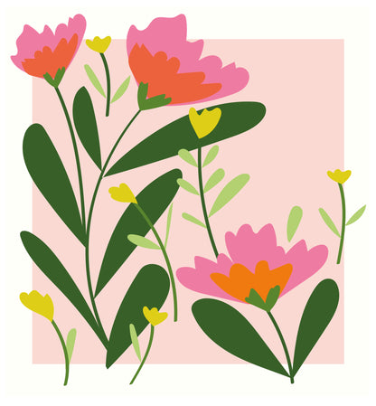 Meadow - Fleurs roses