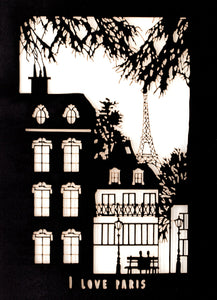 Paris Laser-Cut Cards - Facades and Eiffel Tower