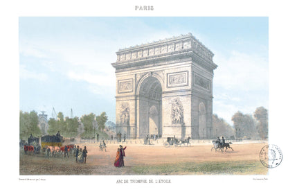 Paris Lithographie - Arc de Triomphe