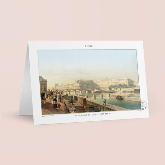 Paris Lithographie - Louvre et Pont des Arts