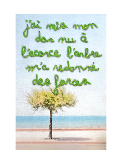 Une face de "Poésie Brodée" par Jules & Jane