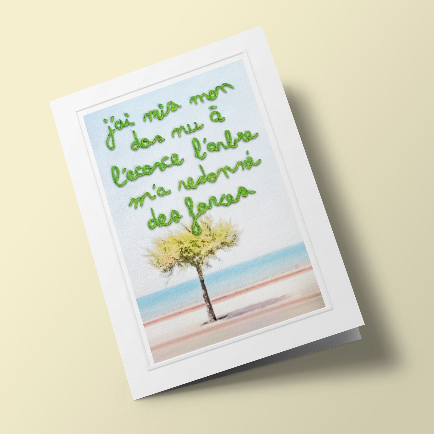 Poésie Brodée - J'ai mis mon dos