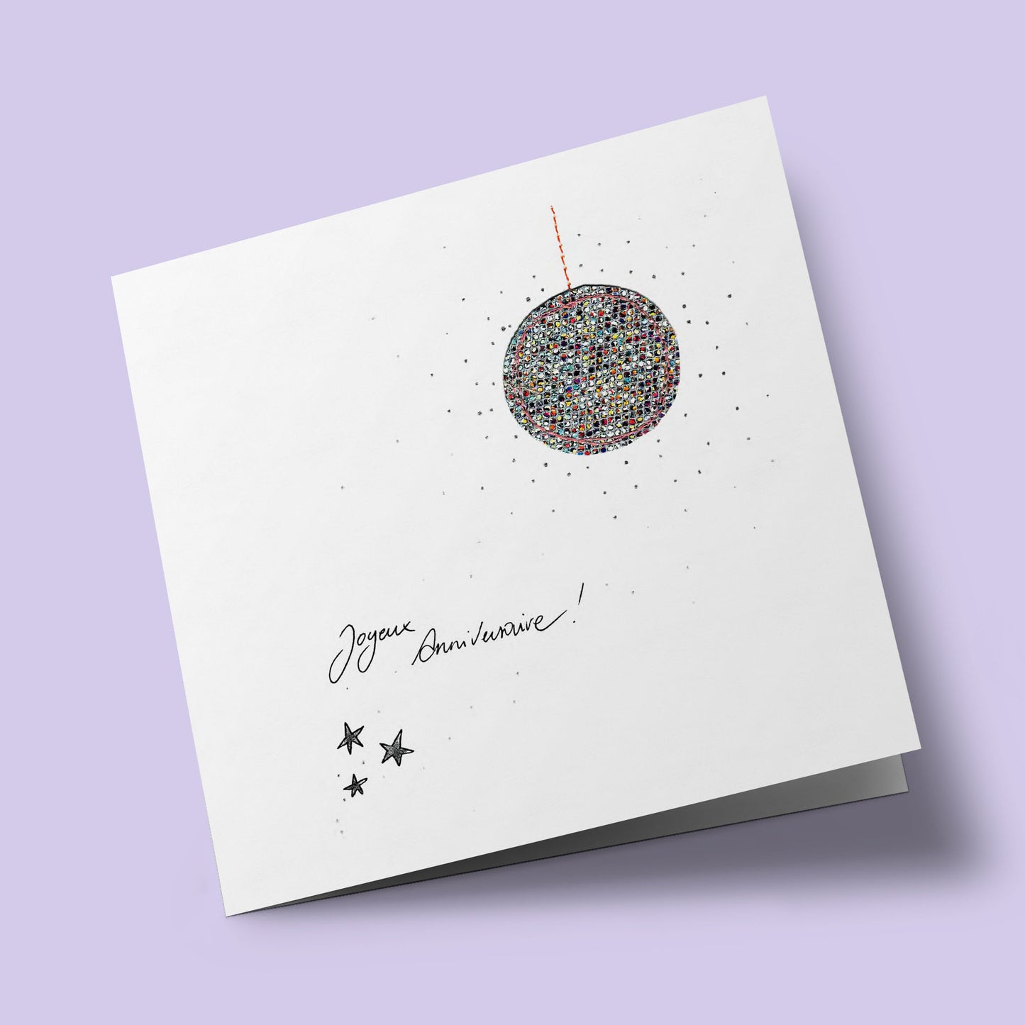 Cousue de fil blanc - Boule à facette