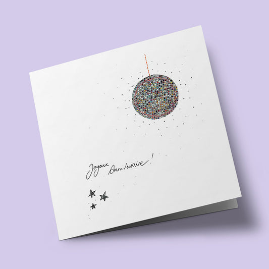 Cousue de fil blanc - Boule à facette