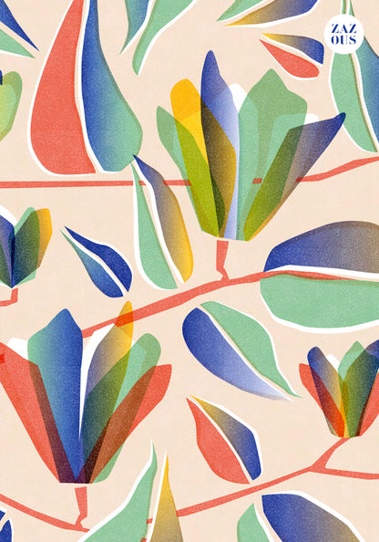 Small Notebook - Pastel Foliage