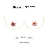 Les Boutons de roses - "Destin rayonnant" - carte cousue