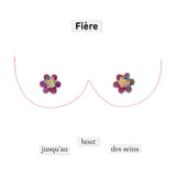 Les Boutons de roses - "Fière" - carte cousue