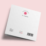 Les Boutons de roses - "Fière" - carte cousue