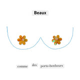 Les Boutons de roses - "Beaux" - carte cousue