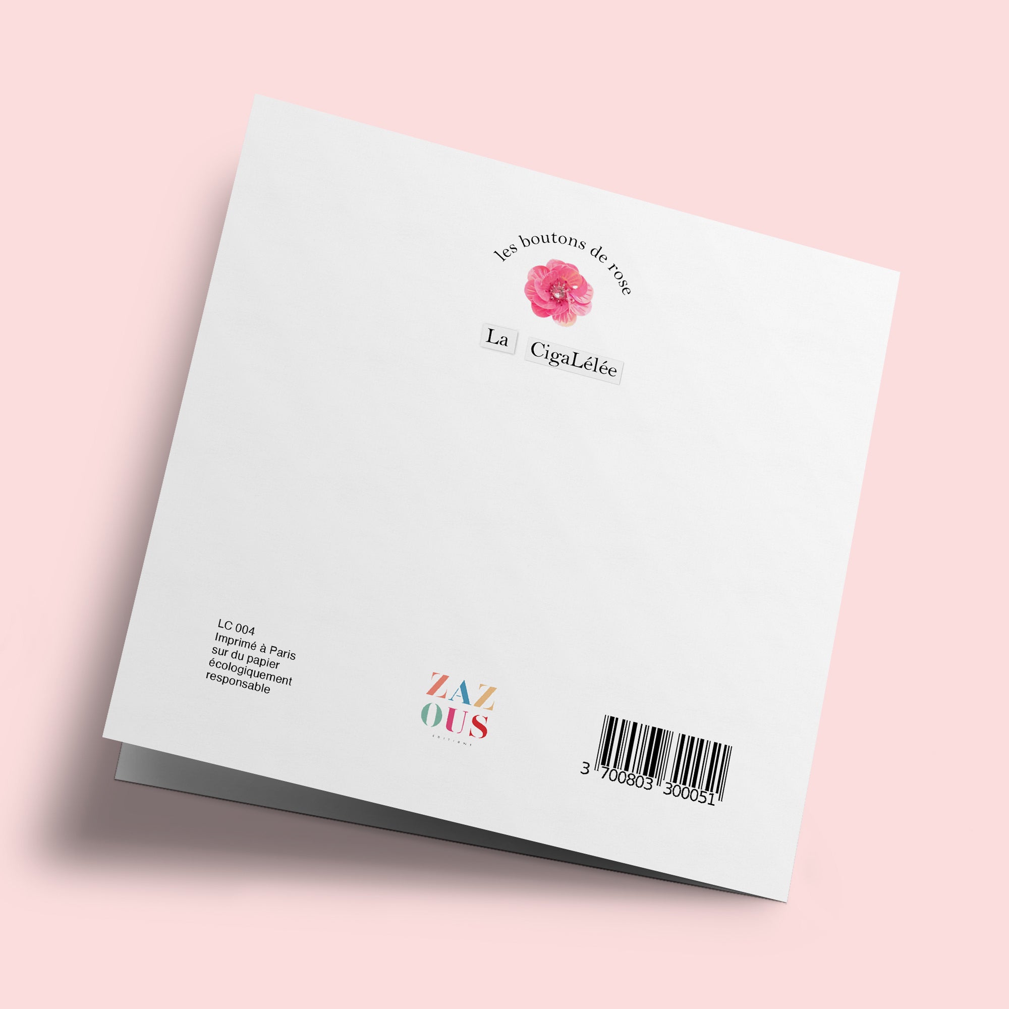 Les Boutons de roses - "Restons libres" - carte cousue