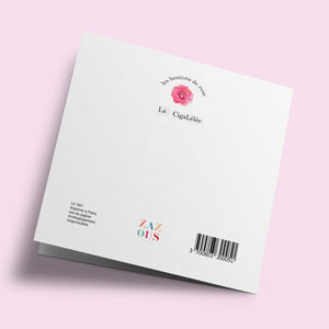 Les Boutons de roses - "Ouvre tes yeux" - carte cousue