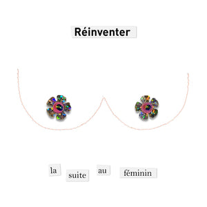 Les Boutons de roses - "Réinventer" - carte cousue