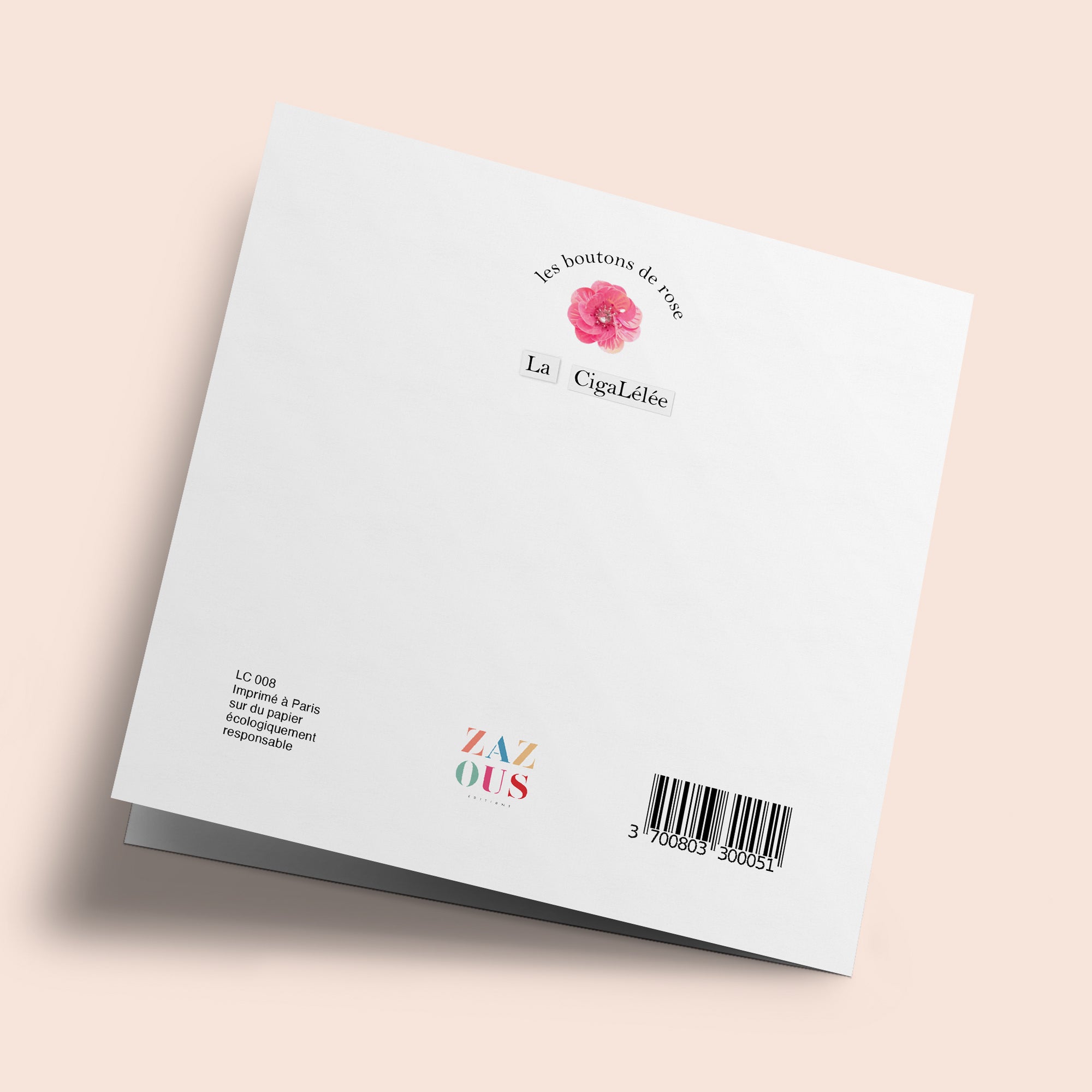 Les Boutons de roses - "Réinventer" - carte cousue